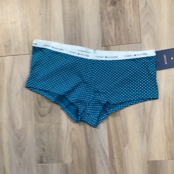 Relisted Tommy Hilfiger teal polka dot boyshort panty size S or M - Picture 15 of 16